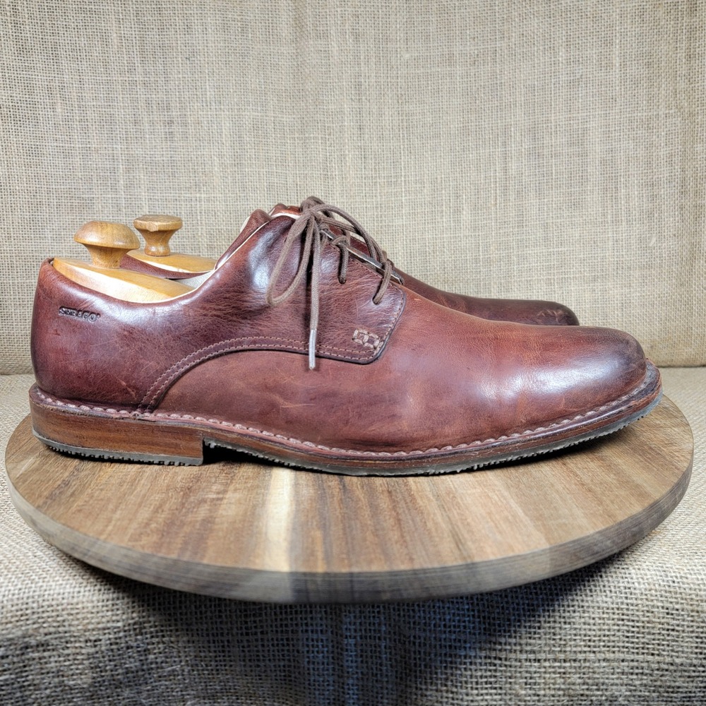 Sebago Salem Derby Shoes Handcrafted Brown Leather Vibram Sole Men's 11.5D